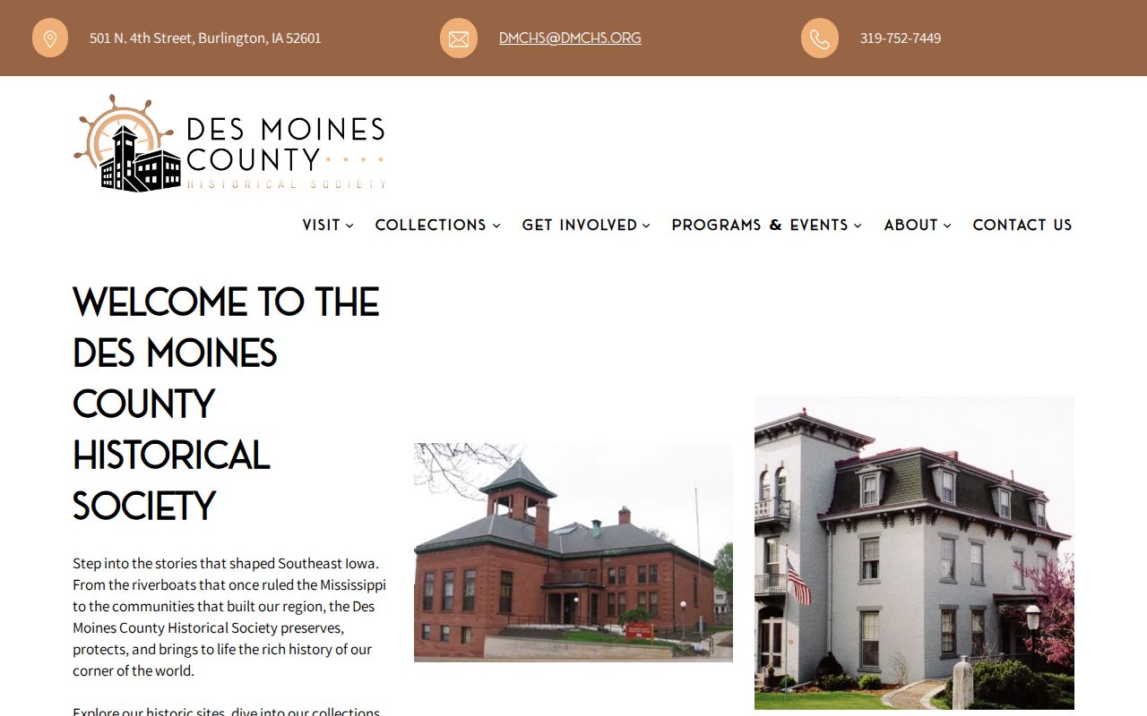 Des Moines County Historical Society resource for Burlington neighborhood history